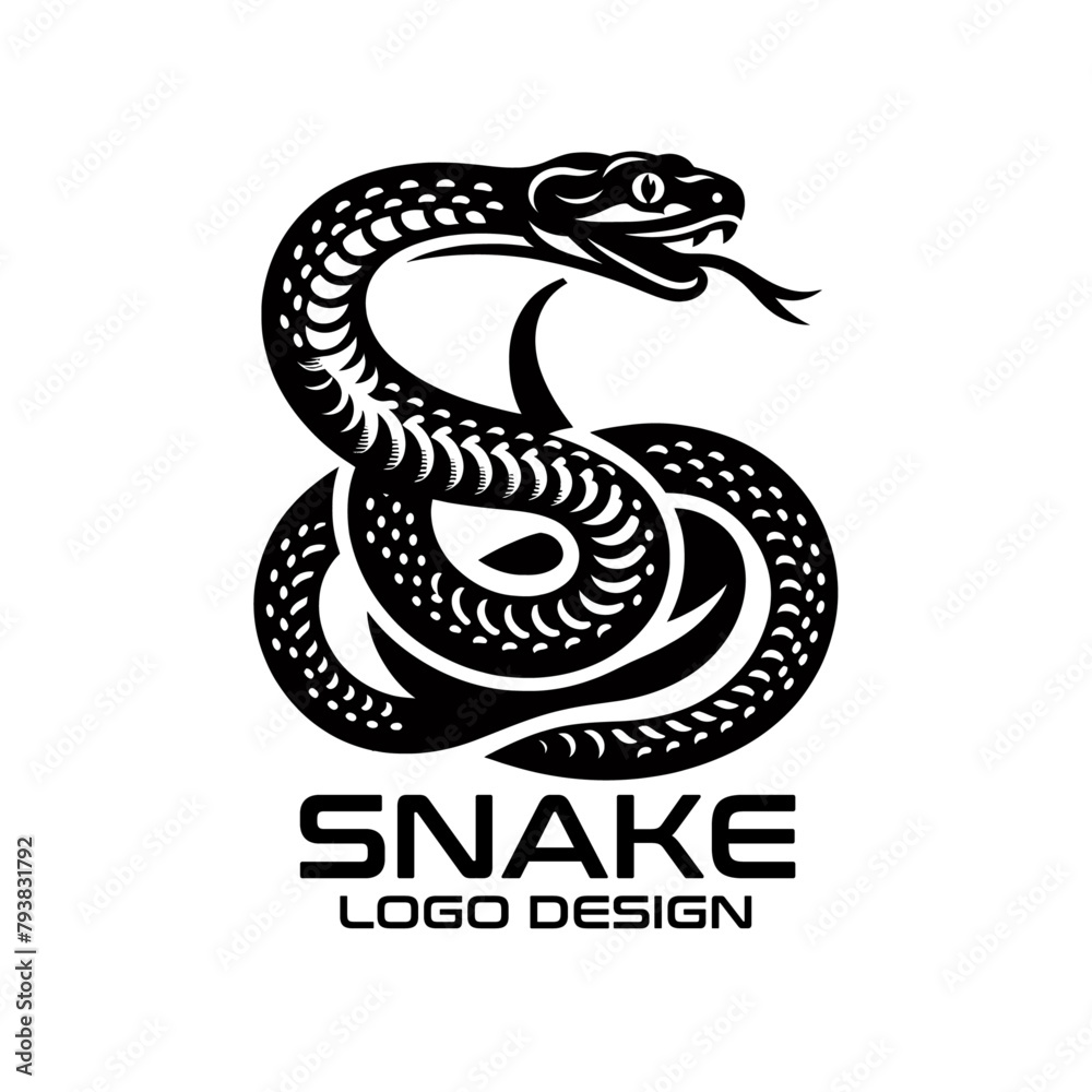 Snake Vector Logo Design Snake Vector Logo Design
