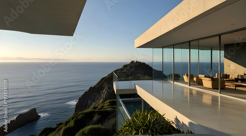 glasshouse on the cliff a minimalist glass house perch balcony