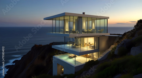 glasshouse on the cliff a minimalist glass house perch