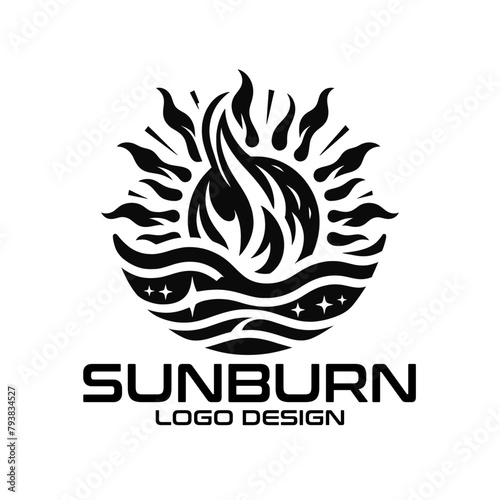 Sunburn Vector Logo Design