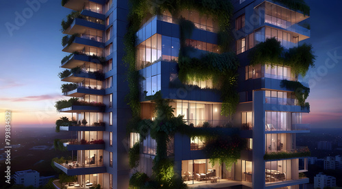 skyrise oasis a sleek modern skyscraper with cascading