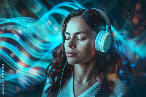 Wallpaper Mural Enhancing Brain Activity in Sleep with Sound Medicine and Acoustic Therapy: Studying REM Cycles for Neurology and Health Optimization. Torontodigital.ca