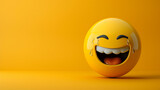 Laughing Tears Emoji An emoji with tears of joy streaming down its face and a big smile indicating uncontrollable laughter and sheer delight in response to something funny.