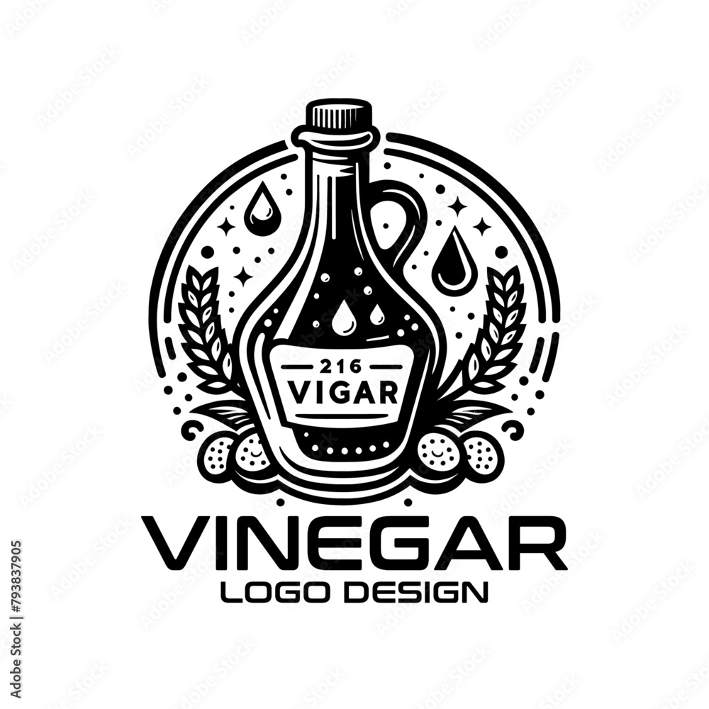 Vinegar Vector Logo Design Vinegar Vector Logo Design