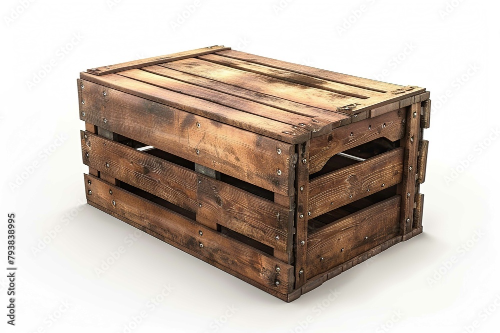 Crate, isolated on white
