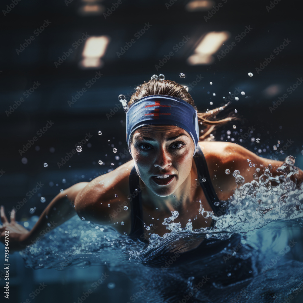 Power and Precision: Female Swimmer Training