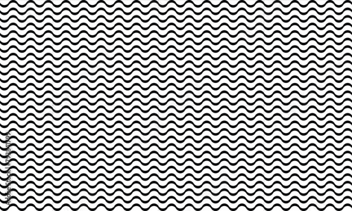 Horizontal wave pattern. wavy stripes seamless template black and white. wave lines abstract background. vector illustration © Tanjil Arafat