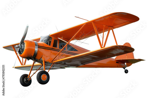 An orange recreational plane