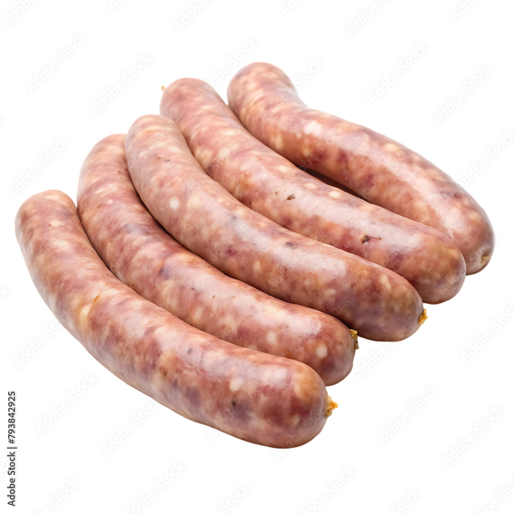 Italian sausage isolated on transparent background Italian sausage isolated on transparent background