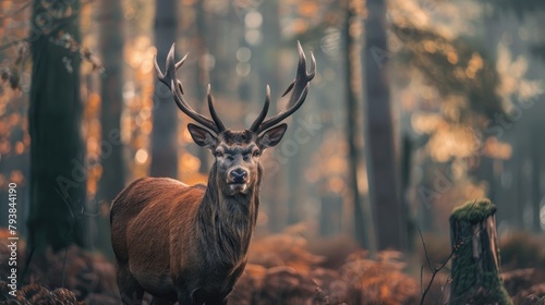 Ethical red deer in the forest © 2rogan
