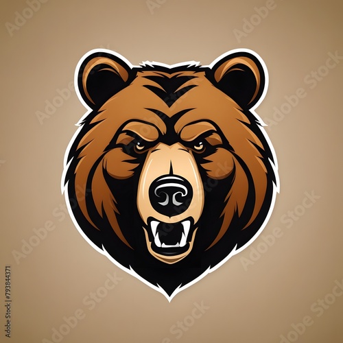 Bear Mascot Logo, Bear Esports logo, Bear Logo Design, Bear Gaming logo, Animal Mascot Logo Illustration, Animal Gaming Logo, Bear Illustration, AI Generative