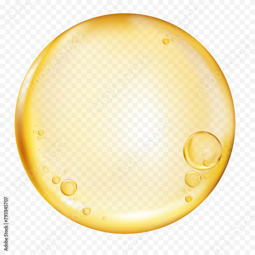 Golden Yellow Oil,Gel Drop with air bubbles,Isolated Gold clear serum Makeup Primer,Collagen gel Anti Aging Hydro Serum.Cosmetic product for skin care,Acid Moisturizer Smear.Lotion essence droplets