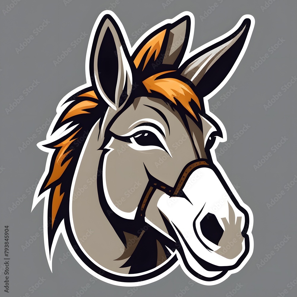 Donkey Mascot Logo, Donkey Esports logo, Donkey Logo Design, Donkey Gaming logo, Animal Mascot Logo Illustration, Animal Gaming Logo, Donkey Illustration, AI Generative
