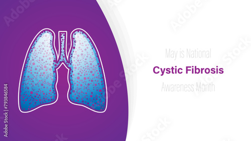 Cystic Fibrosis Awareness Month observed every year in May, vector illustration