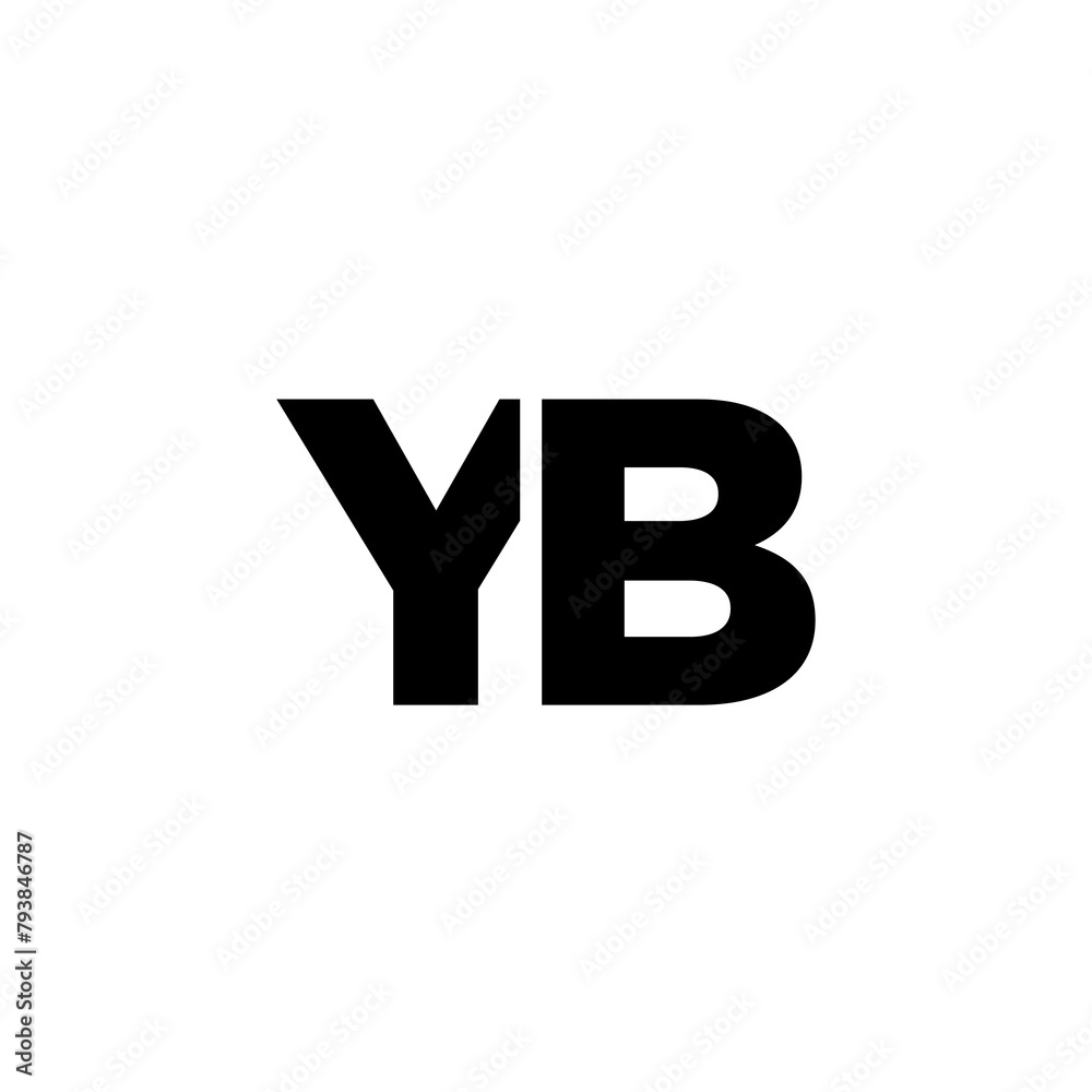Letter Y and B, YB logo design template. Minimal monogram initial based logotype. Letter Y and B, YB logo design template. Minimal monogram initial based logotype.