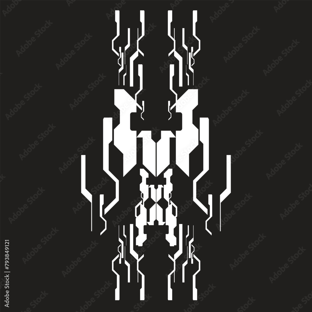 cyberpunk scifi gaming futuristic icon hud pattern seamless set collection template, 2d illustration rendering vector cyberpunk scifi gaming futuristic icon hud pattern seamless set collection template, 2d illustration rendering vector