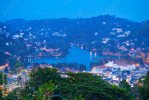 Kandy aerial panoramic view