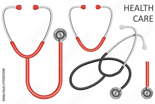 stethoscope of a doctor, flat Icon of stethoscope isolated on white background, vector illustration for web and mobile, stethoscope logo, vector artwork