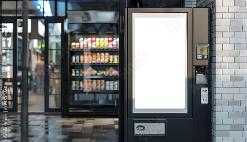 beverage vending machine with blank can mockups for vending machine products