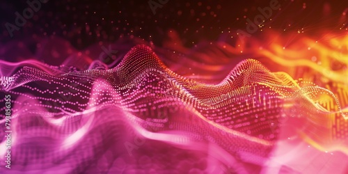 Dynamic Sound Wave Visualization with Vibrant Energy Flow