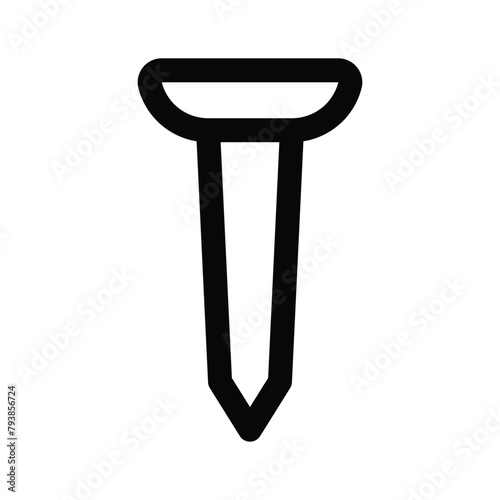 Check this creatively designed vector of nail in trendy style, premium icon