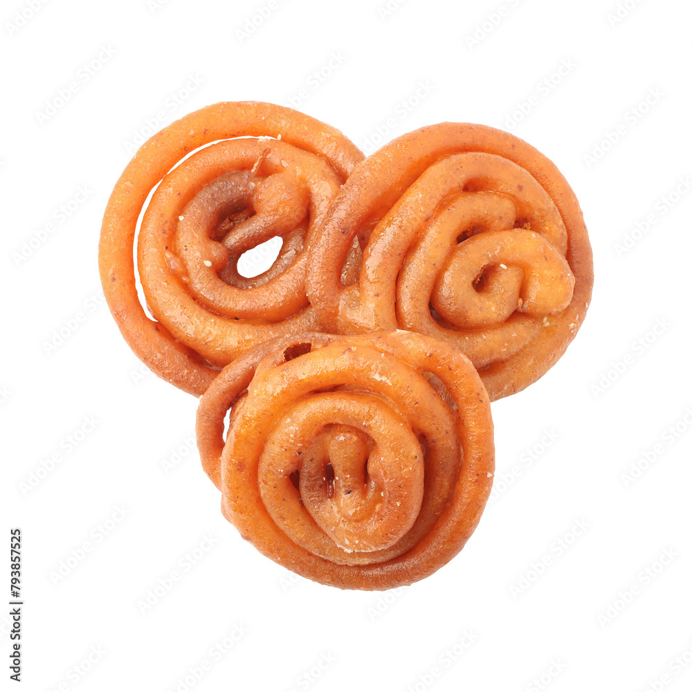 Fototapeta premium Sweet shahi jalebi isolated on transparent background