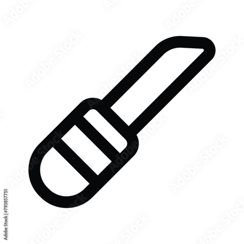 Blade icon in trendy style design. Vector of cutter knife