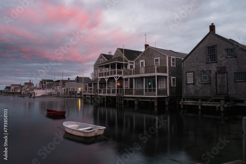 Beautiful Nantucket Island Landmarks Sunrise Morning