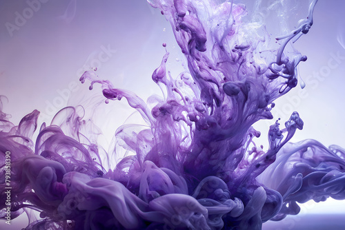 Abstract lilac ink explosion, a mesmerizing design element for backgrounds