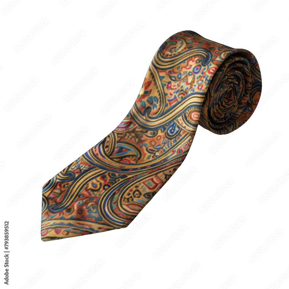 Paisley necktie isolated on transparent background Paisley necktie isolated on transparent background
