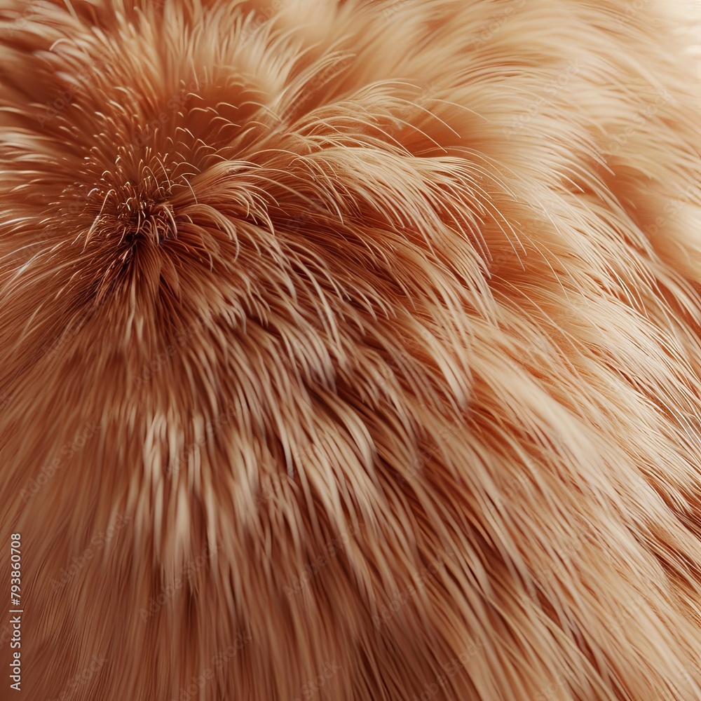 Warm Peach Hue Animal Fur Close-Up Texture Warm Peach Hue Animal Fur Close-Up Texture