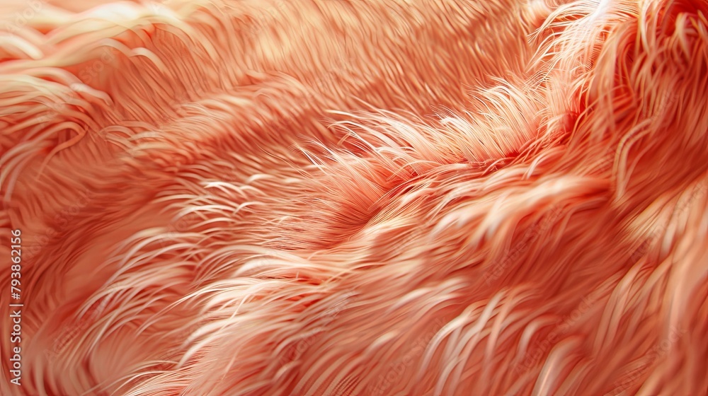 Warm Peach Hue Animal Fur Close-Up Texture Warm Peach Hue Animal Fur Close-Up Texture