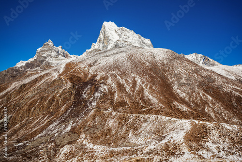 Taboche and Cholatse mountains, Everest region photo