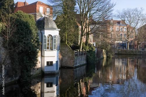 A peaceful scene by a canal: Groenerei, Bruges, Belgium