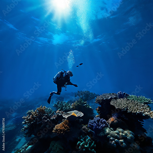 nto the Blue: Diving into Oceanic Wonder photo