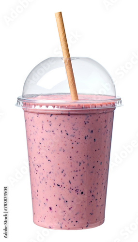 banana and blueberry smoothie with yogurt