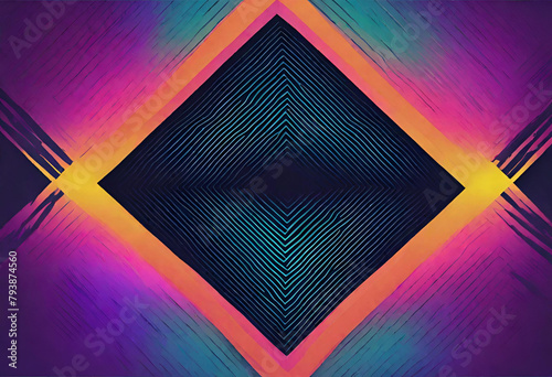 Dive into a world of colors with an abstract background featuring a diamond shape, tailor-made for banners and posters.