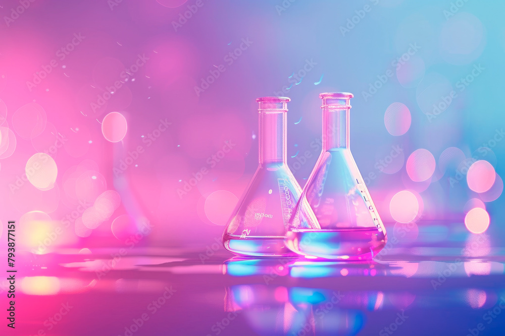 Education and science concept, colorful kid friendly backgound with laboratory equipment. Education and science concept, colorful kid friendly backgound with laboratory equipment.