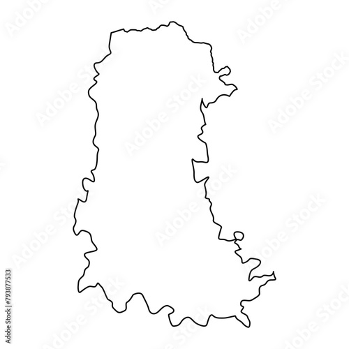 Map of the Province of Palencia, administrative division of Spain. Vector illustration. photo