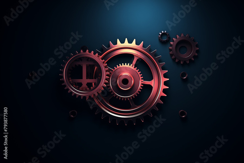 Abstract gear wheel mechanism background  machine and engineering tool equipment technology