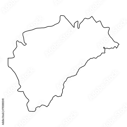 Map of the Province of Segovia, administrative division of Spain. Vector illustration.