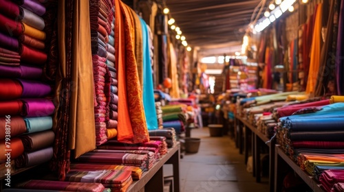 A store bursting with colorful fabrics in every shade imaginable