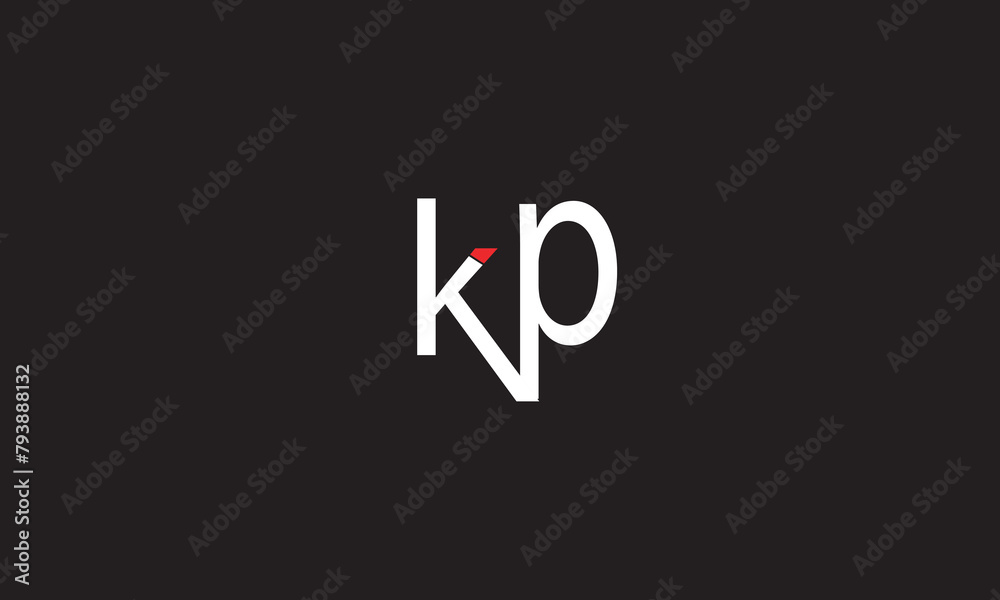 KP, PK , K ,P , Abstract Letters Logo Monogram	