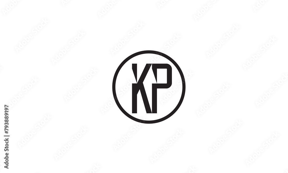 KP, PK , K ,P , Abstract Letters Logo Monogram KP, PK , K ,P , Abstract Letters Logo Monogram