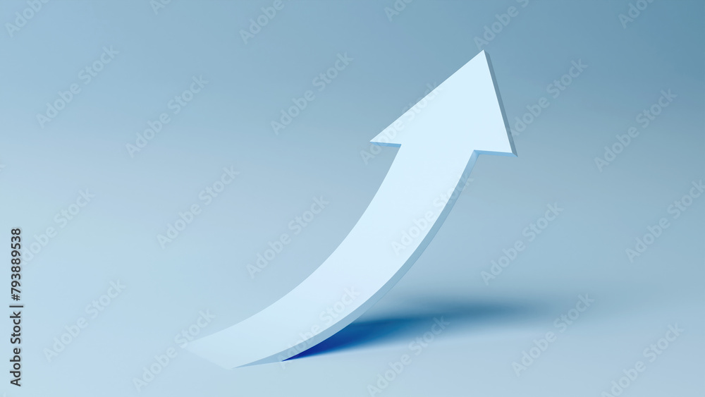 From the Ground Up, Aiming for Success, Arrow Pointing Up, Growth and Achievement, 3D render From the Ground Up, Aiming for Success, Arrow Pointing Up, Growth and Achievement, 3D render