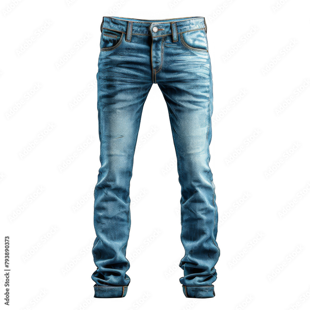 Boyfriend jeans isolated on transparent background Boyfriend jeans isolated on transparent background