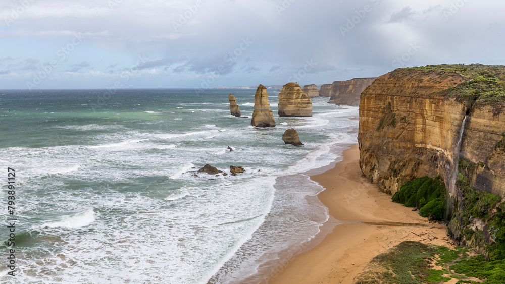 View of the Twelve Apostles from the Great Ocean Road in Port Campbell National Park