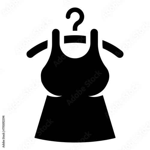 woman sleeveless shirt with cloth hanger icon