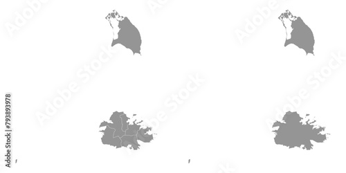 Antigua and Barbuda map. Vector illustration.