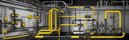 Within the confines of a modern facility, industrial pipes form a labyrinthine network, the lifeblood of industrial operations.